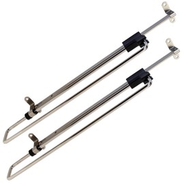 Gedotec Extendable Clothes Rail, 250 mm, Set of 2 Wardrobe Rail for Mounting Under the Shelf, Clothes Rail, Wardrobe Extendable, Telescopic Clothes Rail, Nickel-Plated for Screwing