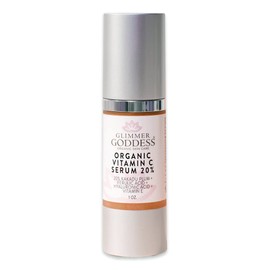 Glimmer Goddess Organic Face Serum with 20% Vitamin C, 1.0 oz