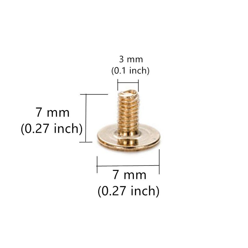 Bullet Cone Spikes Rivets, 60 Sets 7 x 10 mm