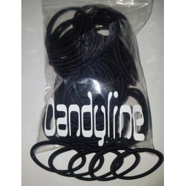 Dandyline 100 Pack Hairties 3mm Black Dandyline 10 Packages