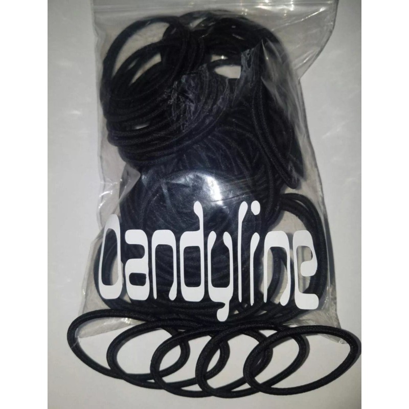 Dandyline 100 Pack Hairties 3mm Black Dandyline 10 Packages