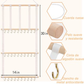 Organizador de Moños y Diademas para Niñas - Porta Moños, Armario y Puerta de Habitación - Estilo A