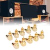 10pcs RCA Right Angle Adapter Male to Female Copper Gold
