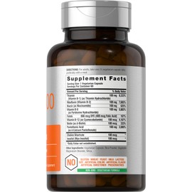 Horbäach B-100 Complex Vitamin | 60 Capsules | Non-GMO and Gluten Free Supplement
