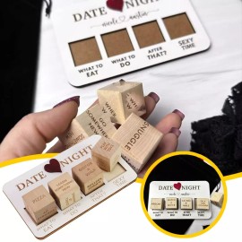 YYmvjgg Date Night Wooden Dice Game Anniversary Birthday Valentines Day Boyfriend