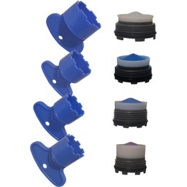 4 Pack Faucet Replacement Part Insert Filter + 4 Pack Removal Wrench Tool, Aerators Water Saving Flow Restrictor Set for Sink Tap Aerators M16.5 18.5 21.5 24 (4Size) /1.2GPM,1.5GPM,1.8GPM,2.2GPM