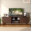 HUUHRIN TV Stand for Living Room to 55/60/65/70 Inches, Mid