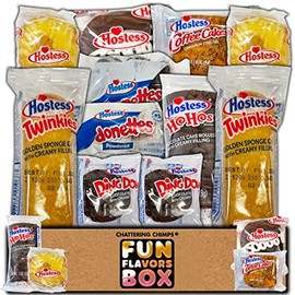 Fun Flavors Box Care Package (11 Count) Variety American Treats, Donuts, Cookies, Sweets, Cupcakes Snacks Gift Box – College Students, Military, Work or Home