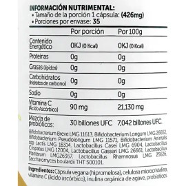Bioflora Probióticos + Prebióticos 30 Billones UFC (35 Caps)