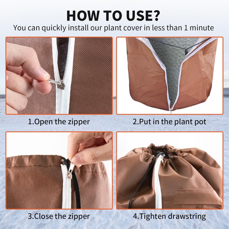Pot Protector Plants Winter 40 x 40 cm, Thermal Pot