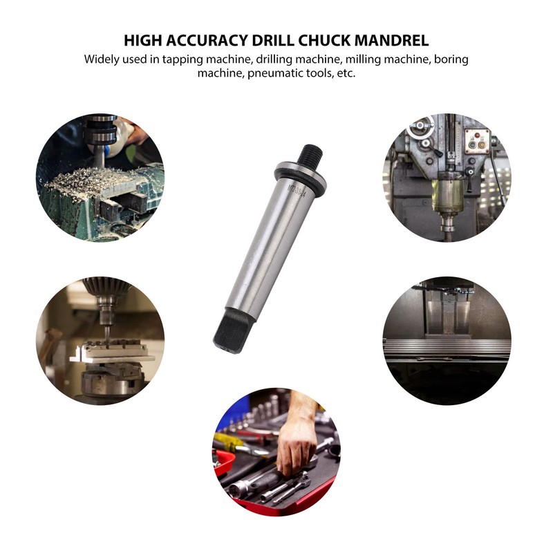 Boring Head Arbor MT3‑1‑1/2‑18UNF‑M12 High Carbon Steel Collet Connecting Rod