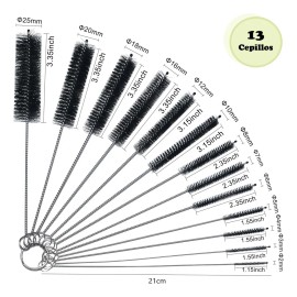 Juego De 13 Cepillos For Limpiar Botellas, De Nailon 13 Piezas