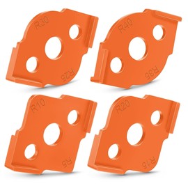 4 Pieces Radius Jig Router Templates, Router Templates for Router Corner Radius Milling Templates for Woodworking Tool (R5 R10 R15 R20 R25 R30 R35 R40)