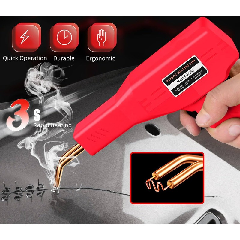 Wrdlosy 220W Plastic Welder, Multipurpose Fit, Plastic Welding Kit, Quick