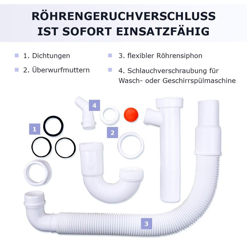 Anti Syphon Trap, white