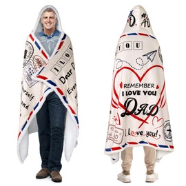 Dad Birthday Gifts,Birthday Gift for Dad Sherpa Wearable Blanket Hoodie,coolest dad gift,first time dad gifts,gifts for dad who wants nothing,Airmail dad blanket,cool dad birthday gifts,70.8" X 47.3"
