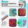 3D Sensory Activity Board,Silicone Cube Fidget Toy for Anxiety,Calming,ADHD,Stress &