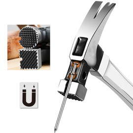Heavy Duty Claw Hammer, 13oz Multifunction Magnetic Automatic Nail Suction Hammer Hammer Mallet Woodworking Nail Striking Tools for Home Repair, DIY, Woodwork