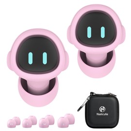 Kids Ear Plugs (6-12 yrs) - Reusable Noise Reduction Earplugs for Focus, Travel, Concerts, Socializing, Sports, 8 Ear Tips in XS/S/M/L,PK-E