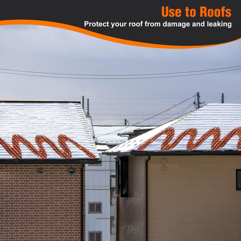LantingMing Roof Snow De-Icing Heating Cable Self-Regulating-Plug-in Ready Heat Cable