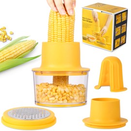 LIIGEMI Corn Cob Strippe,Corn Peeler for Corn on the Cob,Corn Kernel Remover Tool with Anti Slip Cover,Corn Cutter Easy to Use
