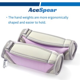 AceSpear Hand Weights for Women Men 1lb 2lbs 3lbs 4lbs Soft Dumbbells of 2, Detachable Walking Weight for Aerobics, Jogging, Running (1 lb x 2, Purple)