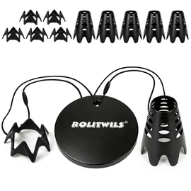 Rolitwils Golf Simulator Tee Anchor Kit, 16-Piece Tether Set with 290 g Weighted Base, 10 High and Low Tees, 5 Cords for Hitting Mats, Indoor Practice and Driving Ranges