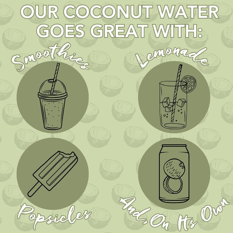 CoCo Joy Natural Coconut Water, Low-Calorie, High-Calcium, Nutrient-Rich Drink 6