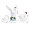 3pcs Lawn Garden Courtyard Resin High Simulation Swan Decoration Animal