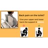 Fix Position Toilet Back Support — 2-Panel Backrest Toilet Assistance