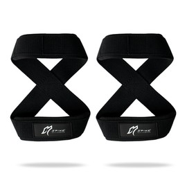 Correa de elevación acolchada con figura 8, Straps para Peso Muerto, Entrenamiento de Fuerza y Gimnasio, Muñequeras para levantamiento
