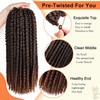 14 Inch Crochet Passion Twist Hair Pre Looped 8 Packs