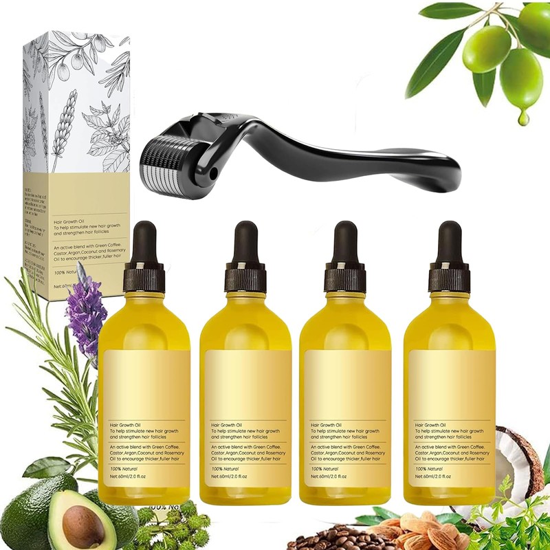 Juego de 5 PCS Aceite Natural Para el Crecimiento del