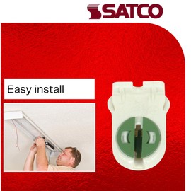 Satco T5 Lampholder; Slide-On; Rotary Locking; Rapid Start Applications; 1-1/8" Height; 7/8" Width; 5/8" Diameter; 120W; 600V; Part Number 80-1944(2 Pack)