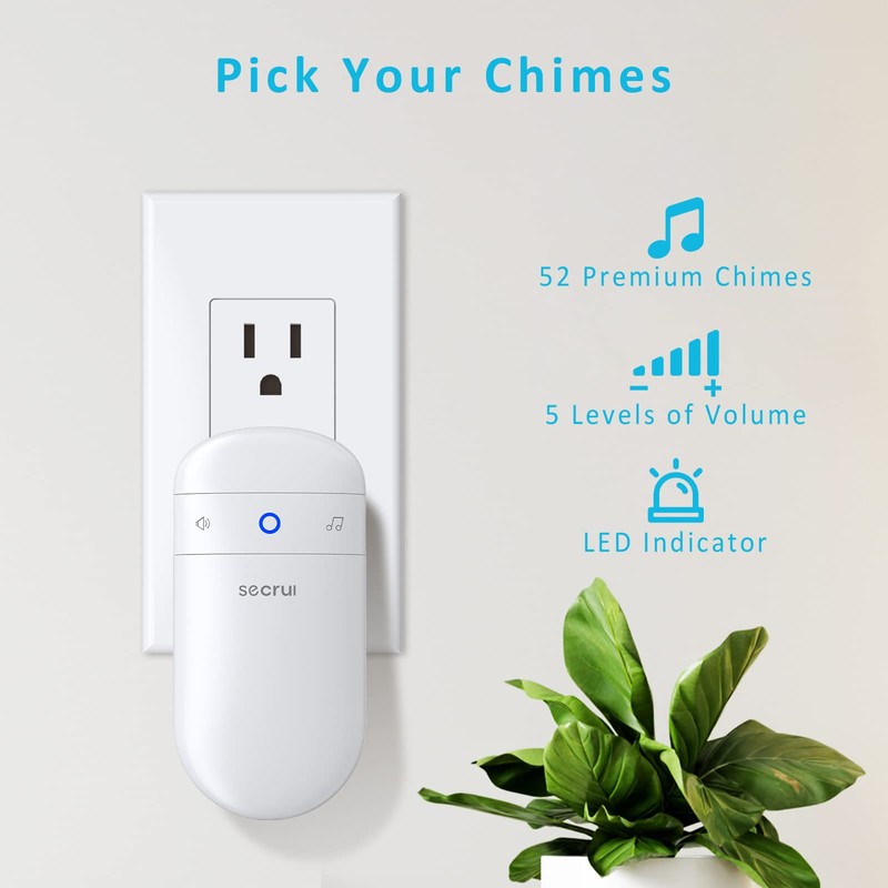 SECRUI Door Chime, Wireless Door Sensor Chime with 500ft Range,