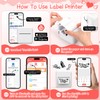 HUIJUTCHEN Portable Bluetooth Label Maker Machine with 30x50 mm Tape,