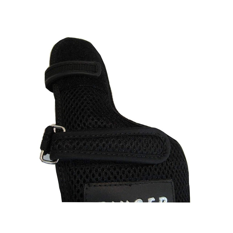 ABS Finger Support Right Hand Bowling Resty Gloves (M, Black/Black)