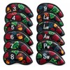 Golf Iron Head Covers Numbers Synthetic Leather Headcover Deluxe Value