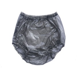 Haian 3 Pack Adult Plastic Slip On Incontinence Briefs 3XL Clear Black