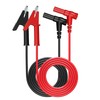 Cleqee 2PCS Multimeter Test Leads, 4mm Banana Plug to Crocodile