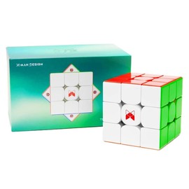 Willking QY X Man Tornado V4 M Pioneer UV Coated (with Adjustable MagLev), 2024 Top Config. 3x3 Magnetic Speed Cube, 3-mag. Edge Positioning, Super Smooth and Fast, V4M Magic Cloth UV Glossy