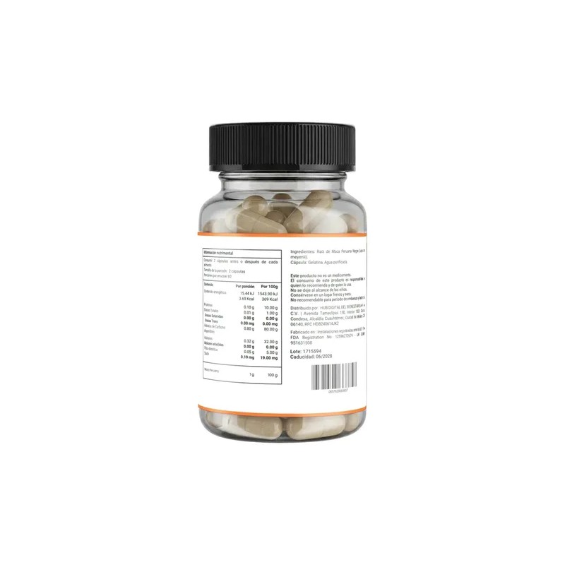 Maca Negra Briah Pureza A 500 Mg Energía Y Vitalidad