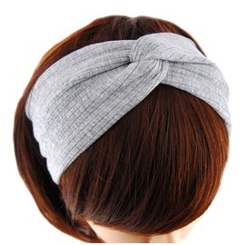 axy HB7 Yoga Headband Elastic Headbands Head Wrap for Sports, Running, Tennis HB7 (Light Grey)