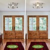 DOXVIEZE 2-Pack Close to Ceiling Lights, Modern Brushed Nickle Semi