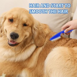 QOMJUFA 5 Pcs Läusekamm, Katze Hund Flohkamm, Pet Reißen Fleck Entferner Kamm Set, Läusekamm Flohkamm für Katzen, Haustier Kamm Edelstahl Läusekamm