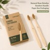 TIKITAKA FTG Boar Bristle Bamboo Toothbrush 10 Pack Plastic Free