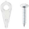 Prime-Line T 8733 Storm Door Panel Clip, Flush, Clear Acrylic