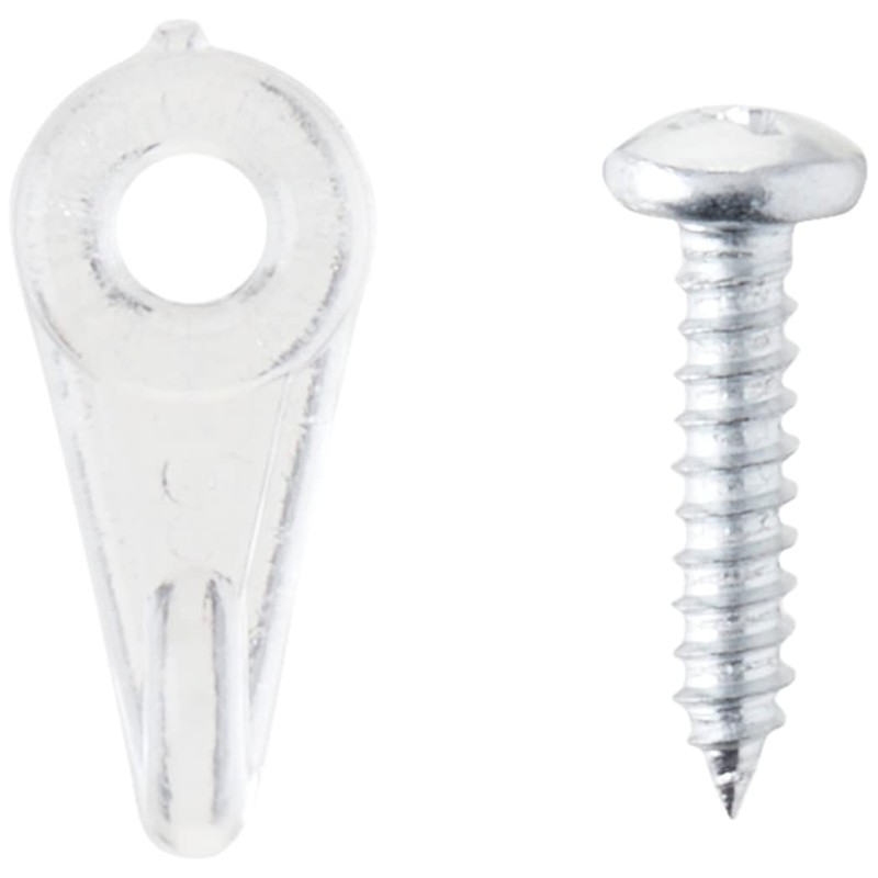 Prime-Line T 8733 Storm Door Panel Clip, Flush, Clear Acrylic