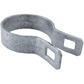 Ozark Fence & Supply Galvanized Steel Brace Band (5, 1-3/8"): 5-Pack Galvanized Brace Bands for 1-3/8" Chain Link Fence Post - Rust-Resistant, Durable, Easy Install. Includes Required Bolt.