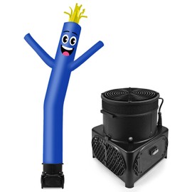 GOODENY 7FT Tall Inflatable Tube Man Wacky Wavy Dancing Guy with Weather-Resistant Blower (9''Diameter) for Outdoor Decoration Advertising Business Promotion - Blue